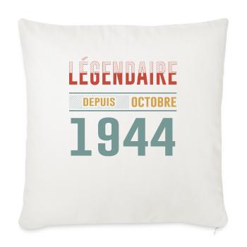 Legendary since October 1944 Anniversary - Sofa pillowcase 17,3'' x 17,3'' (45 x 45 cm) - natural white - Front