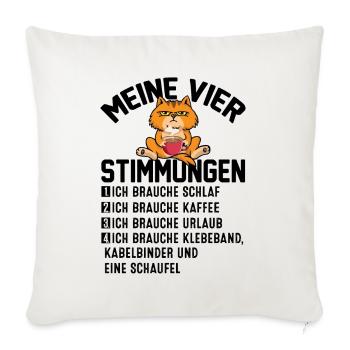 Meine Vier Stimmungen - Sofakissenbezug 45 x 45 cm - Naturweiß  - Vorne