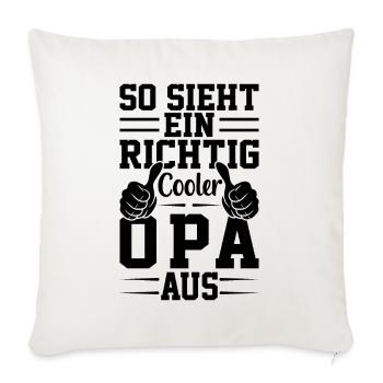 So Sieht Ein Richtig Cooler Opa Aus - Sofakissenbezug 45 x 45 cm - Naturweiß  - Vorne