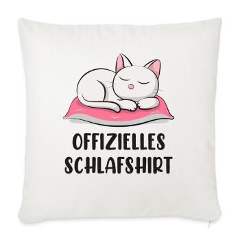 Offizielles Schlafshirt - Sofakissenbezug 45 x 45 cm - Naturweiß  - Vorne