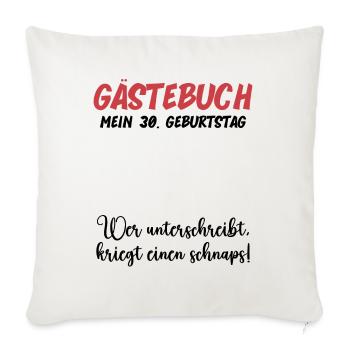 30th Birthday Fun Party Guest Book Funny Gift - Sofakissenbezug 45 x 45 cm - Naturweiß  - Vorne