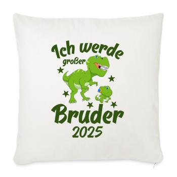 Ich Werde Großer Bruder 2025 - Sofakissenbezug 45 x 45 cm - Naturweiß  - Vorne