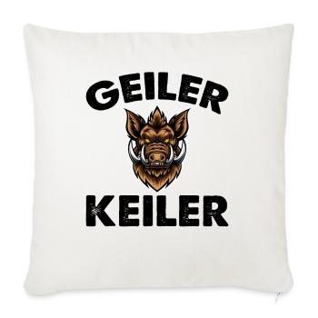Geiler Wild Boar Hunter Hunting Forest - Sofakissenbezug 45 x 45 cm - Naturweiß  - Vorne
