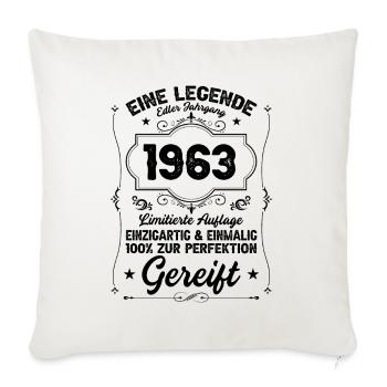 60 Geburtstag Oldtimer 1963 2023 - Sofakissenbezug 45 x 45 cm - Naturweiß  - Vorne