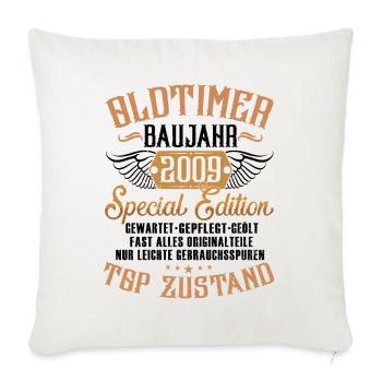 Oldtimer Special Edition Modell 2009 Geburtstag - Sofakissenbezug 45 x 45 cm - Naturweiß  - Vorne