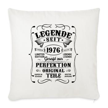 Legende seit 1976 - Sofakissenbezug 45 x 45 cm - Naturweiß  - Vorne