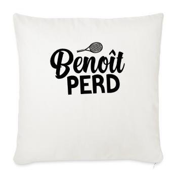 Benoit Perd - Housse de coussin décorative 45 x 45 cm - blanc nature - Devant