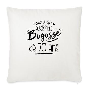 Cadeau D'anniversaire Pour Un Bogosse De 70 Ans - Housse de coussin décorative 45 x 45 cm - blanc nature - Devant