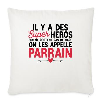 Super-héros sans cape : Les Parrains - Housse de coussin décorative 45 x 45 cm - blanc nature - Devant