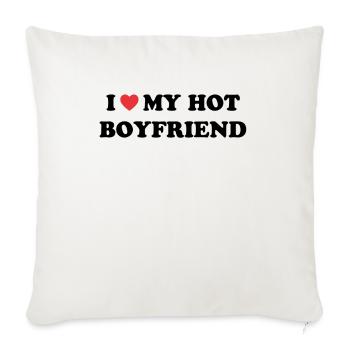 J’adore mon ami chaud - Housse de coussin décorative 45 x 45 cm - blanc nature - Devant