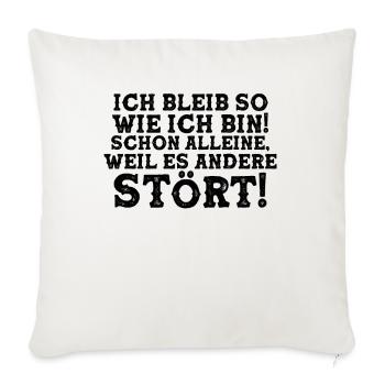 Selbstbewusster Humor - Sofakissenbezug 45 x 45 cm - Naturweiß  - Vorne