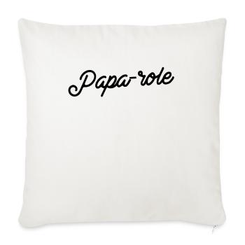 Papa-role Super Papa Héros - Housse de coussin décorative 45 x 45 cm - blanc nature - Devant