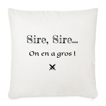 On en a gros ! Kaameløtt - Citation Perceval - Housse de coussin décorative 45 x 45 cm - blanc nature - Devant