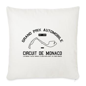 Grand Prix Rennstrecke Monaco - Sofakissenbezug 45 x 45 cm - Naturweiß  - Vorne