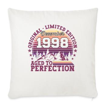 Original December 1998 24th Birthday Gift - Sofa pillowcase 17,3'' x 17,3'' (45 x 45 cm) - natural white - Front