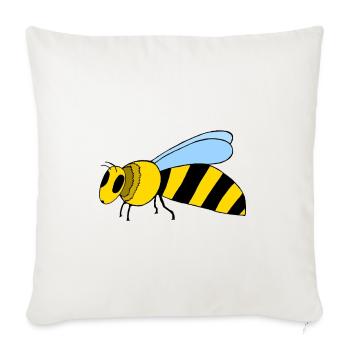 Biene - Sofakissenbezug 45 x 45 cm - Naturweiß  - Vorne