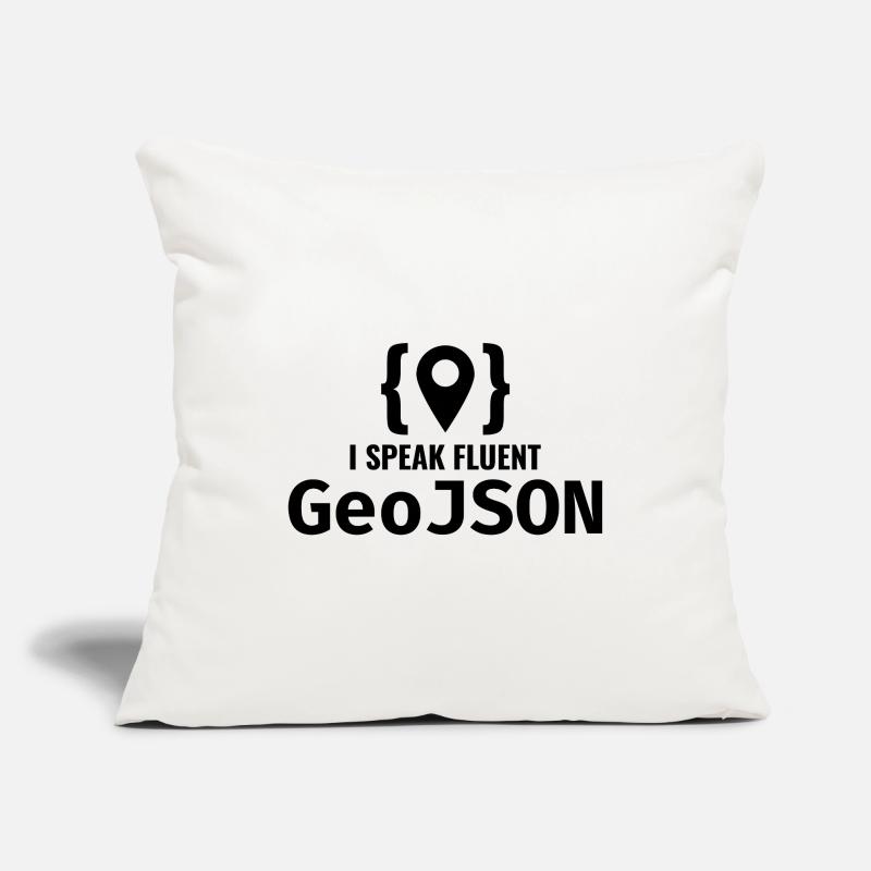 GeoJSON Entwickler Programmierer Programmierer GIS Mapping Sofakissenbezug 45 x 45 cm