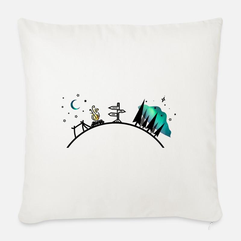 Reise - Sofakissenbezug 45 x 45 cm - Naturweiß 