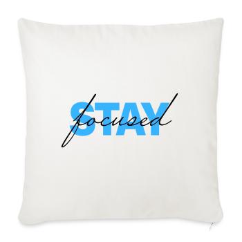restez concentré - Housse de coussin décorative 45 x 45 cm - blanc nature - Devant