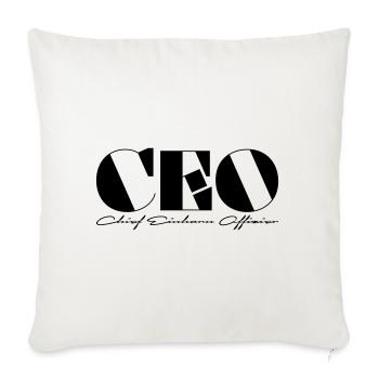 PDG Chef de la licorne - Housse de coussin décorative 45 x 45 cm - blanc nature - Devant