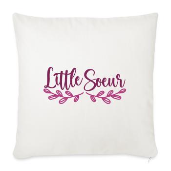 Petite Sœur - Little Sister - Sofa pillowcase 17,3'' x 17,3'' (45 x 45 cm) - natural white - Front