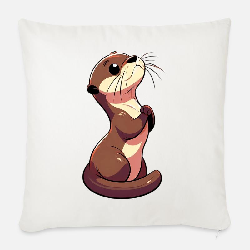 Otter - Sofakissenbezug 45 x 45 cm - Naturweiß