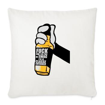Hand Fuck Swag - Housse de coussin décorative 45 x 45 cm - blanc nature - Devant