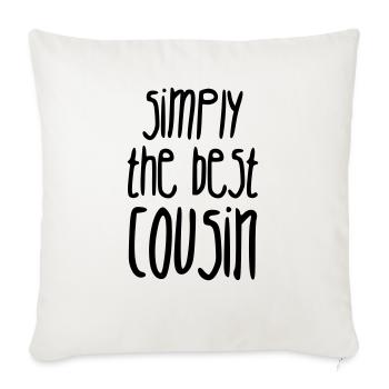 Oncle / Tante / Cousin / Cousine - Housse de coussin décorative 45 x 45 cm - blanc nature - Devant