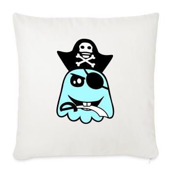 Pirate Ghost Funny Evil Ghost Halloween Fun - Sofa pillowcase 17,3'' x 17,3'' (45 x 45 cm) - natural white - Front