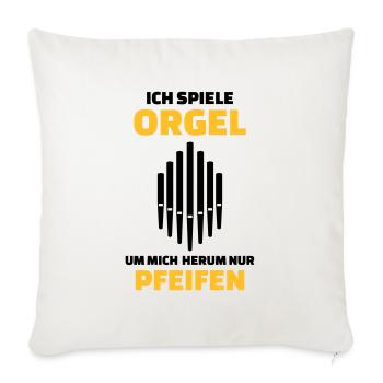Orgel - Sofakissenbezug 45 x 45 cm - Naturweiß  - Vorne