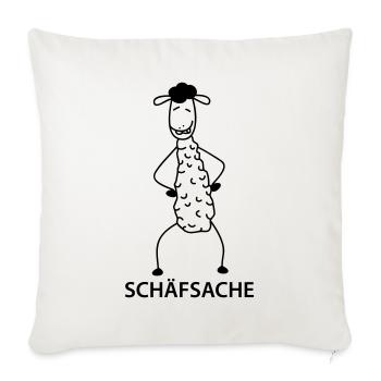 Chef Boss Schaf - Sofakissenbezug 45 x 45 cm - Naturweiß  - Vorne