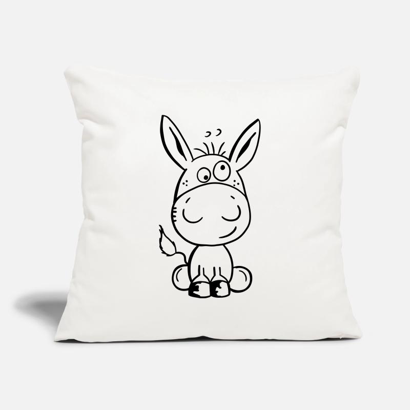 Eselchen Comic Tier - Tiere - Esel Sofakissenbezug 45 x 45 cm