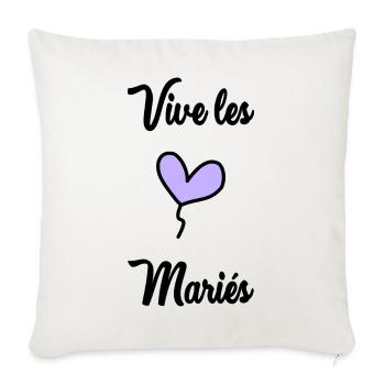 FUTURE MARIEE. EVJF. MARIEE. TEAM. TEAM MARIEE - Housse de coussin décorative 45 x 45 cm - blanc nature - Devant