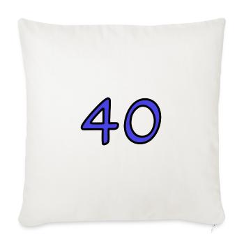 ANNIVERSARY. HAPPY BIRTHDAY. HAPPY BIRTHDAY. - Sofa pillowcase 17,3'' x 17,3'' (45 x 45 cm) - natural white - Front