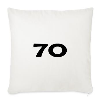 70. 70 YEARS. 70TH ANNIVERSARY. 70TH ANNIVERSARY. - Sofa pillowcase 17,3'' x 17,3'' (45 x 45 cm) - natural white - Front