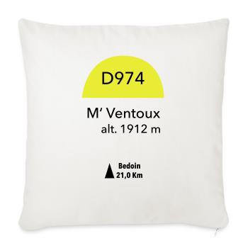 Mont Ventoux - Sofakissenbezug 45 x 45 cm - Naturweiß  - Vorne