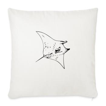 Manta Ray - Housse de coussin décorative 45 x 45 cm - blanc nature - Devant