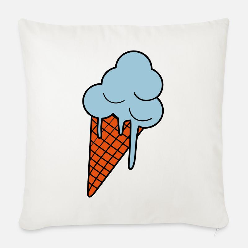 Schmelzendes Eis - Sofakissenbezug 45 x 45 cm - Naturweiß 