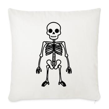 Bande dessinée squelette - Housse de coussin décorative 45 x 45 cm - blanc nature - Devant