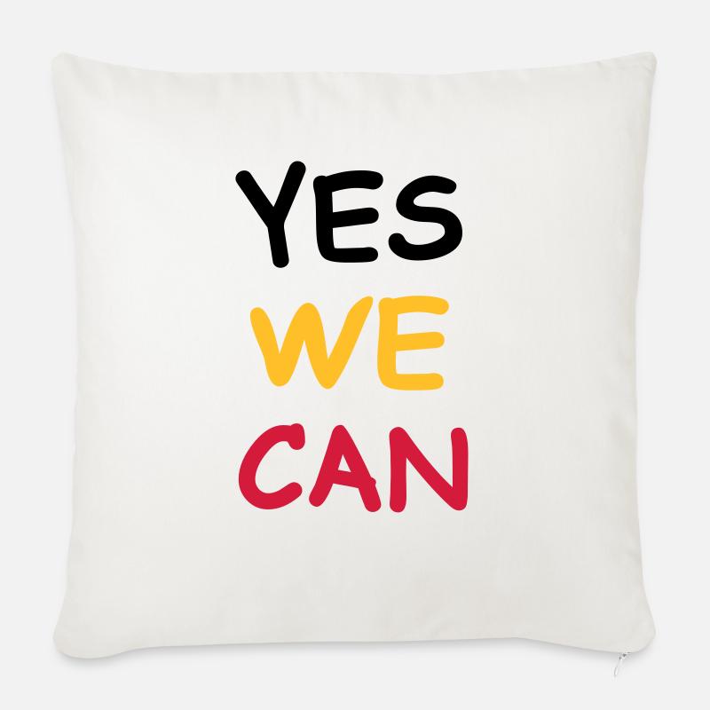 yes we can - Sofakissenbezug 45 x 45 cm - Naturweiß