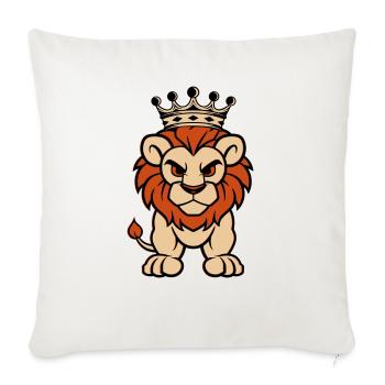 Couronne de Lion Comique - Housse de coussin décorative 45 x 45 cm - blanc nature - Devant