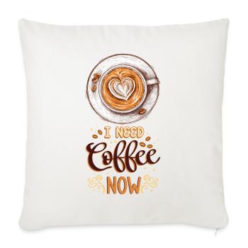 Café Amateur de Café Tasse à café Barista Vintage - Housse de coussin décorative 45 x 45 cm - blanc nature - Devant