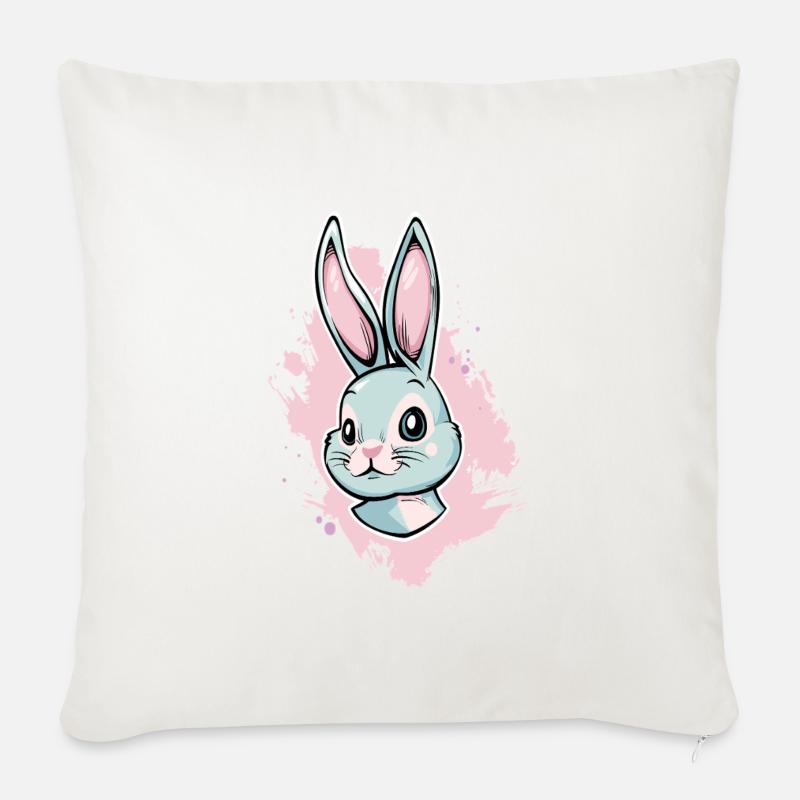 Easter Bunny Easter - Sofa pillowcase 17,3'' x 17,3'' (45 x 45 cm) - natural white