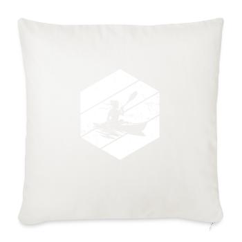 Kayak Femmes Hommes Kayak Canoë Kayak - Housse de coussin décorative 45 x 45 cm - blanc nature - Devant