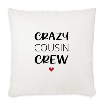 Crazy Cousin Crew / Crew - Housse de coussin décorative 45 x 45 cm - blanc nature - Devant