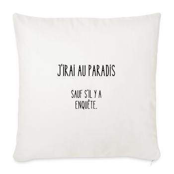 j'irai au paradis - Housse de coussin décorative 45 x 45 cm - blanc nature - Devant