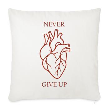 Rebel Heart gibt niemals auf - Sofakissenbezug 45 x 45 cm - Naturweiß  - Vorne