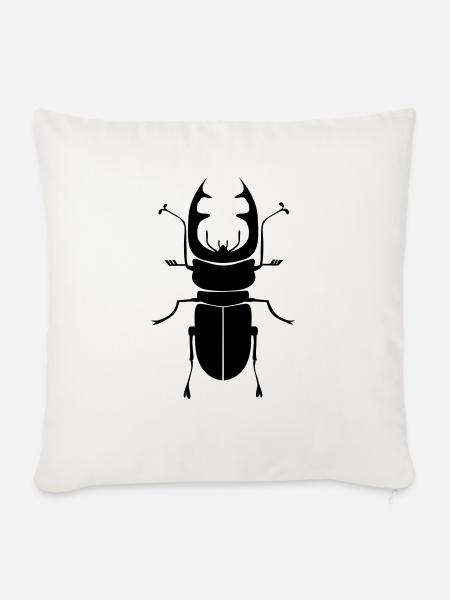 Käfer - Sofakissenbezug 45 x 45 cm - Naturweiß
