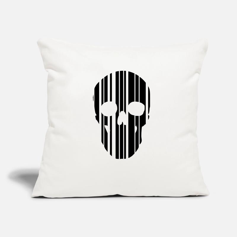 crâne de code à barres Housse de coussin décorative 45 x 45 cm