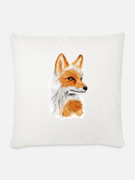 Majestätischer Fuchs - Sofakissenbezug 45 x 45 cm - Naturweiß 